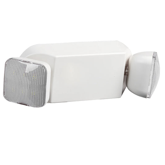 LED Dual-Head Emergency Light Adjustable Light Heads White | LS-EML033 - primeledlight