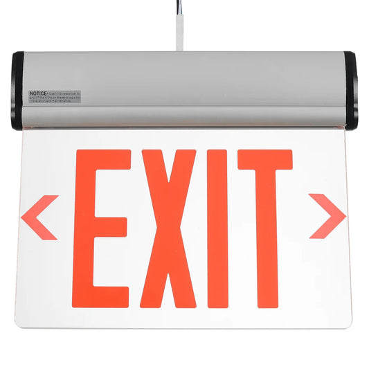 Edge-Lit Red Exit Sign Light | LS-GL037R - primeledlight
