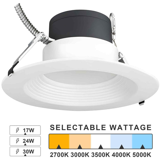 8 Inch Wattage & CCT Selectable LED Commercial Downlight | 8C-17/24/30W-XXK - primeledlight