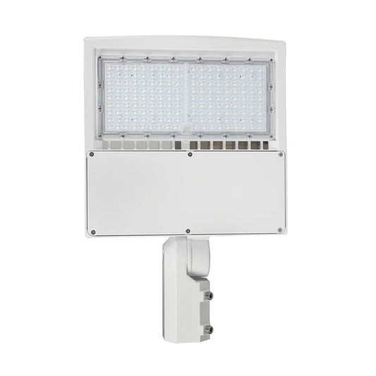 150W LED Shoebox Light White Housing AC 277-480V CCT 5000K | SBC8B-150W-480V-50K-W - primeledlight
