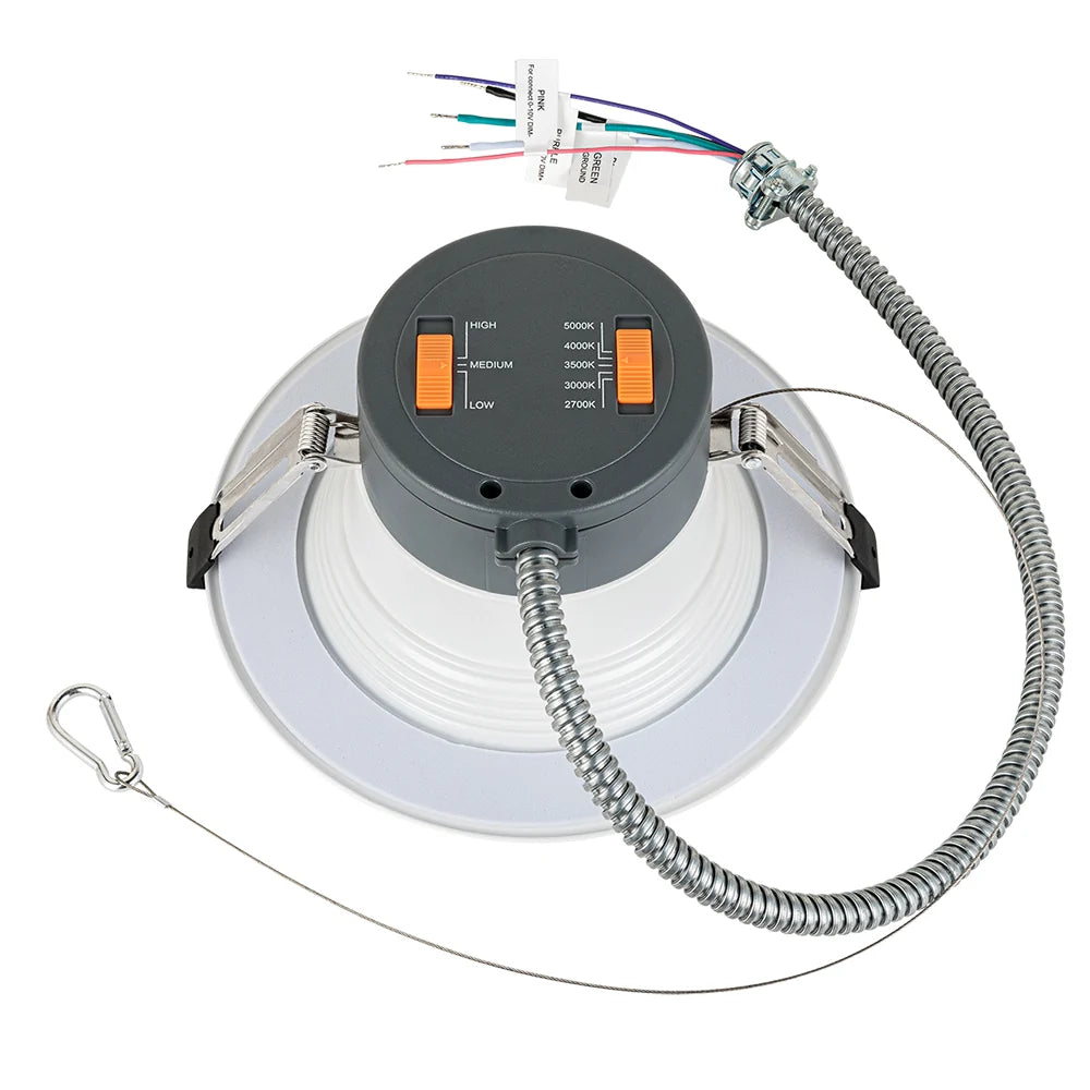 8 inch Selectable LED 5CCT Commercial Downlight WSD-8CDL172430W27-5CCT-W