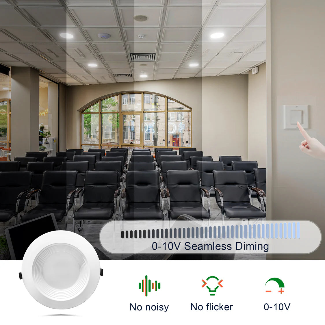 10 Inch Wattage & CCT Selectable LED Commercial Downlight | 10C-22/30/38W-XXK - primeledlight