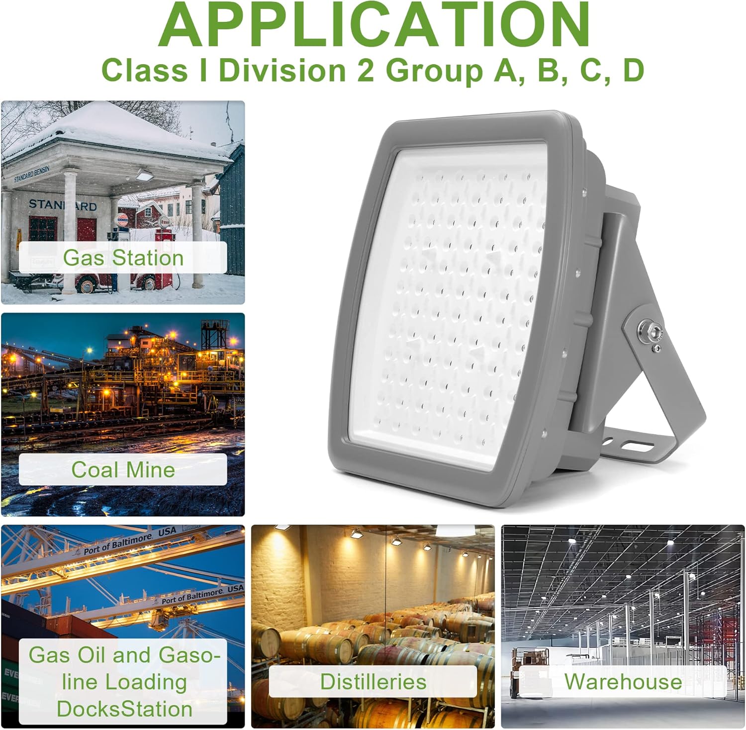 200W LED Explosion Proof Flood Light Class 1 Division 2 | CES-200W-120V-50K (FREE Shipping)