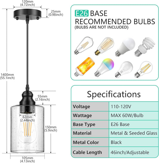 3-Pack Industrial Pendent Lights - primeledlight