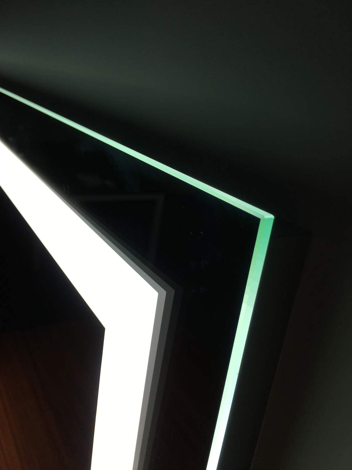 Large Rectangular Frameless Anti-Fog Ceiling Bathroom LED Vanity Mirror W/ Wall Mount - primeledlight